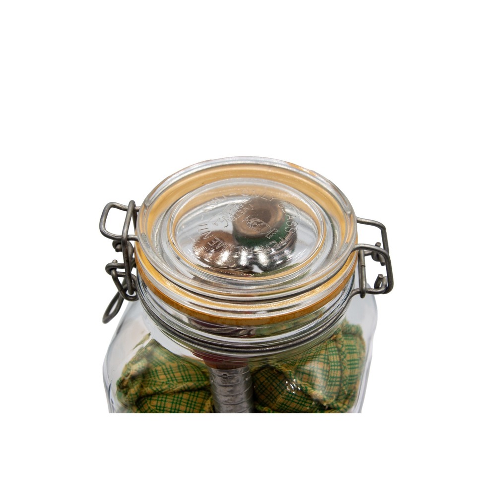 Vintage Glass Jar‎ with Spool Collection Rustic Farmhouse Decor